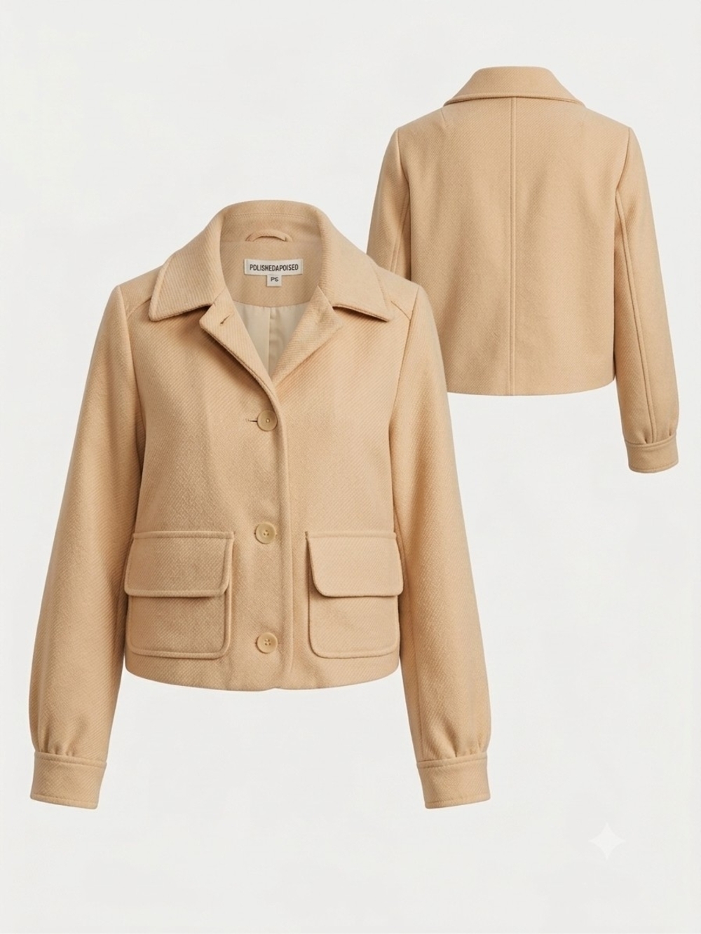 Women’s Cropped Beige Blazer Jacket